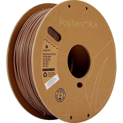 Polymaker 70959 PolyTerra Filament PLA geringerer Kunststoffgehalt 1.75 mm 1000 g Militär Braun 1 St.
