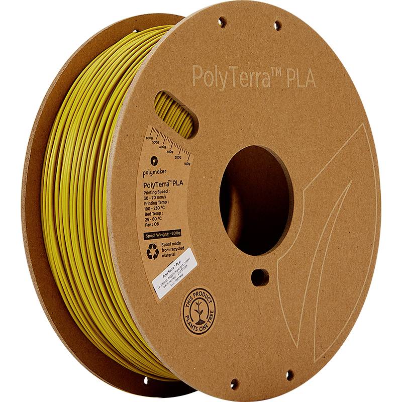 POLYMAKER 70958 PolyTerra Filament PLA geringerer Kunststoffgehalt 1.75 mm 1000 g Militär Grün