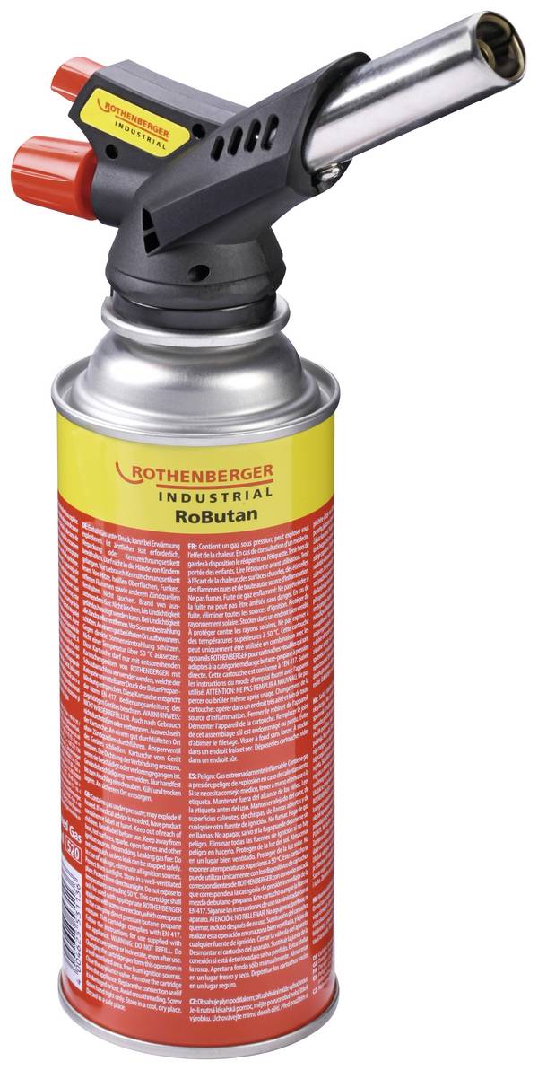 Rothenberger Industrial 1000003307 Gasbrenner   inkl. Piezozünder, inkl. Gasflasche 1 Set