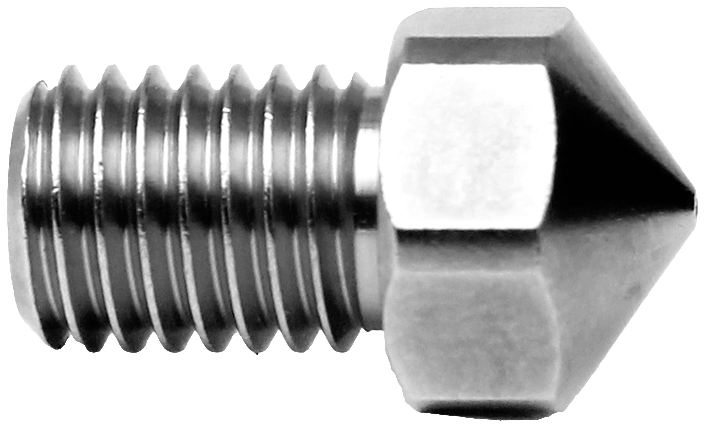 Metall-Schraubenspitze mit sechseckigem Kopf, geeignet für präzise Justierungen in mechanischen Anwendungen.