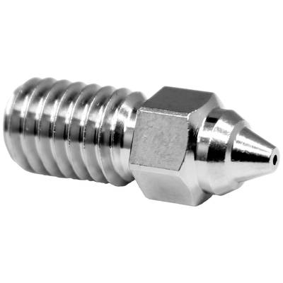 Eine silberne Metall-Einspritzdüse mit Rillen und einem sechseckigen Abschnitt für technischen Einsatz.