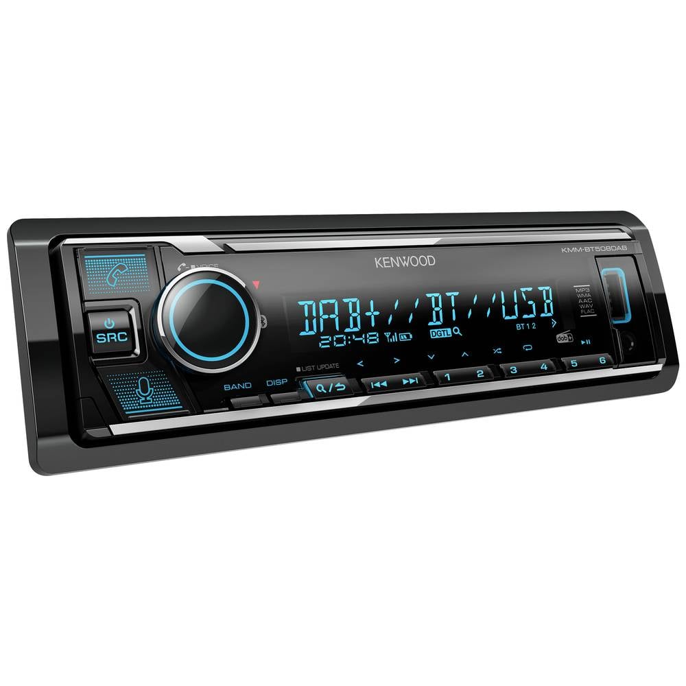 Kenwood KMMBT508DAB Autoradio enkel DIN DAB+ tuner, Aansluiting voor stuurbediening, Bluetooth hands