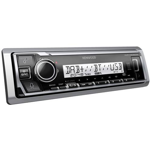 Kenwood KMR-M508DAB Autoradio Anschluss für Lenkradfernbedienung, Bluetooth®-Freisprecheinrichtung, DAB+ Tuner, Spritzwa...
