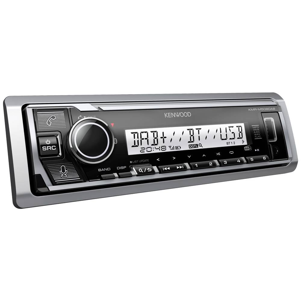 Kenwood KMR-M508DAB Autoradio enkel DIN Aansluiting voor stuurbediening, Bluetooth handsfree, DAB+ t