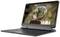 Ein Laptop mit Waldbildschirm zeigt einen Baum im Herbst. Der Laptop ist halb geöffnet und steht auf einer weißen Oberfläche.