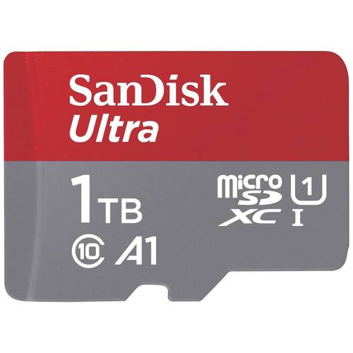 SanDisk microSDXC Ultra 1TB (A1/UHS-I/Cl.10/150MB/s) + Adapter Mobile microSDXC-Karte 1 TB A1 Application Performance Cl...