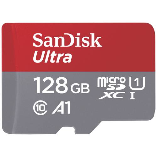 SanDisk Ultra + Adapter microSDXC-Karte 128 GB A1 Application Performance Class, UHS-Class 1