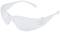 Transparente Schutzbrille mit klaren Gläsern und schlankem Design; bietet Augen-Schutz, geeignet für Labor oder Werkstatt.