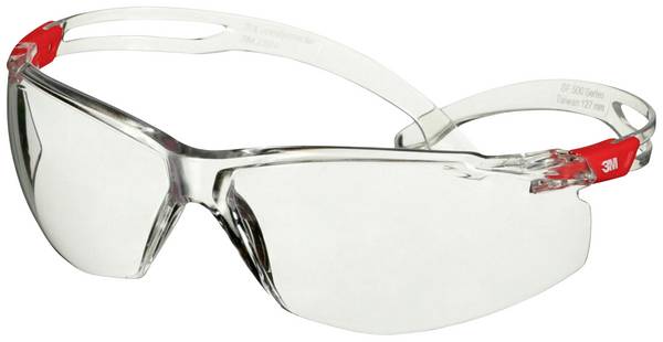 3M SecureFit SF501SGAF-RED Schutzbrille mit Antibeschlag-Schutz Transparent, Orange