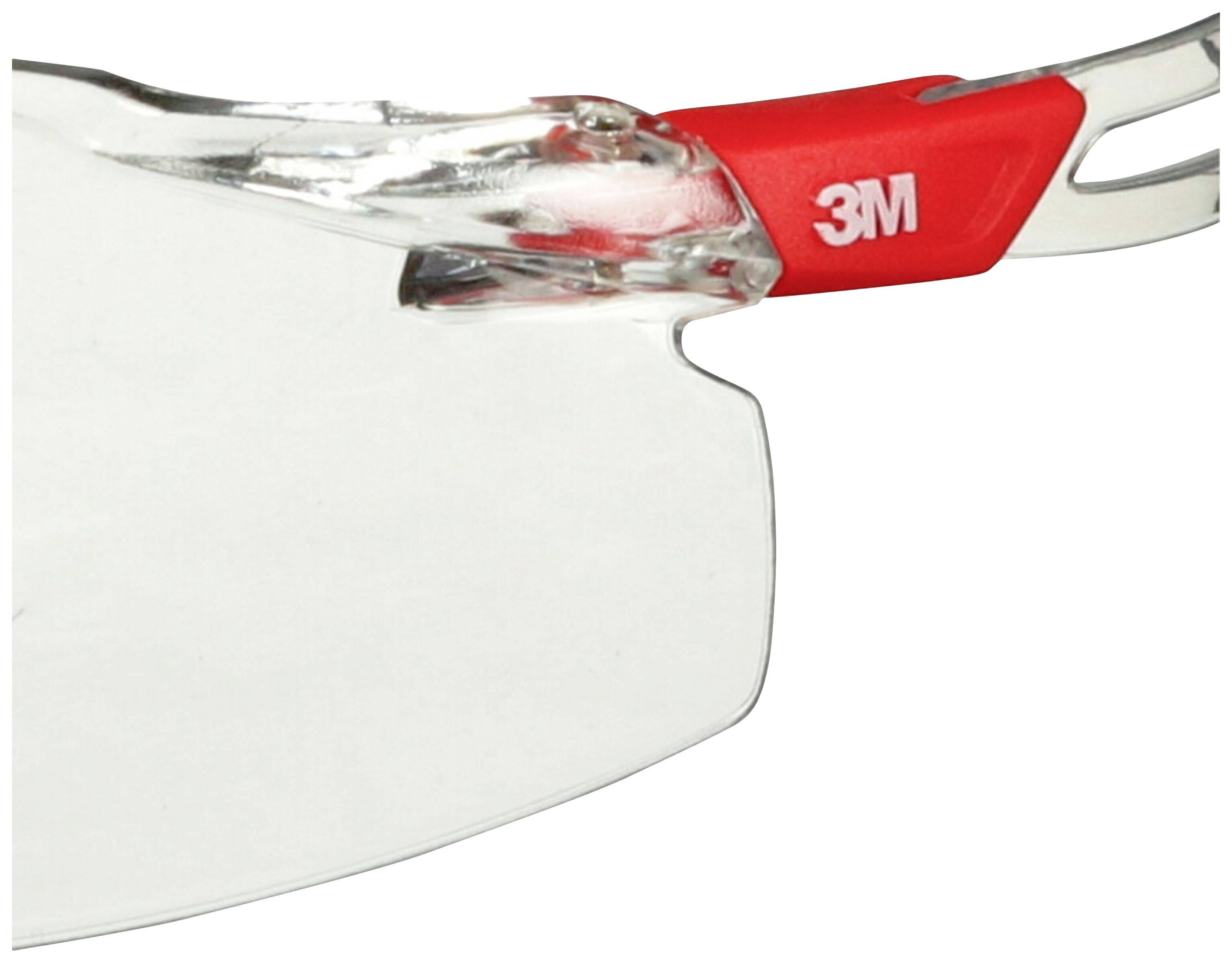 3M SecureFit SF501SGAF-RED Schutzbrille mit Antibeschlag-Schutz Transparent, Orange-2