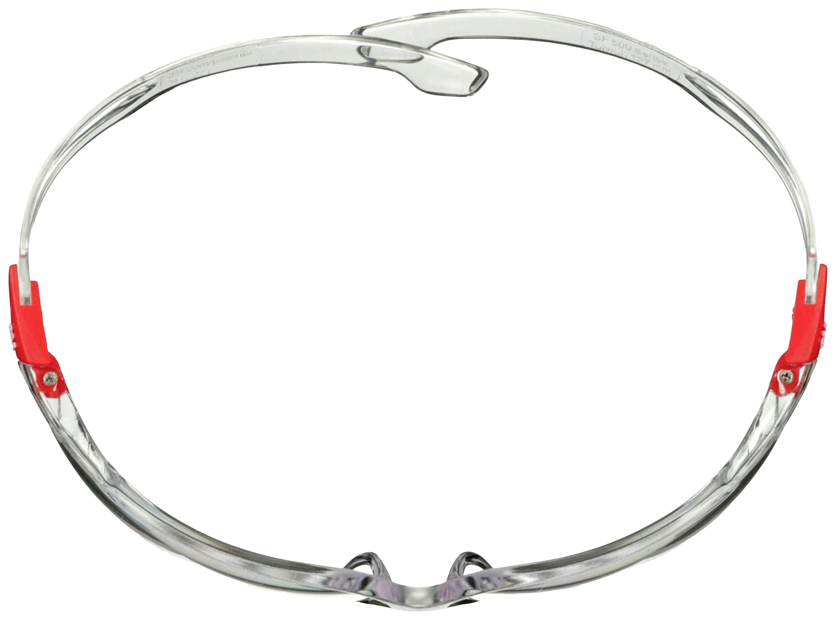 3M SecureFit SF501SGAF-RED Schutzbrille mit Antibeschlag-Schutz Transparent, Orange-4