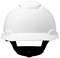 Weißer Schutzhelm, frontal abgebildet.