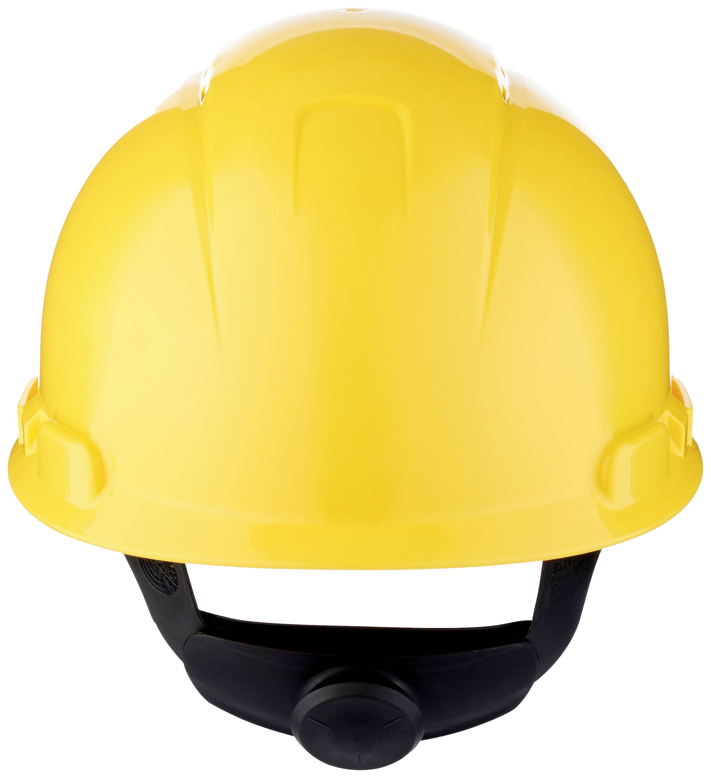 Gelber Schutzhelm gegen weißen Hintergrund.