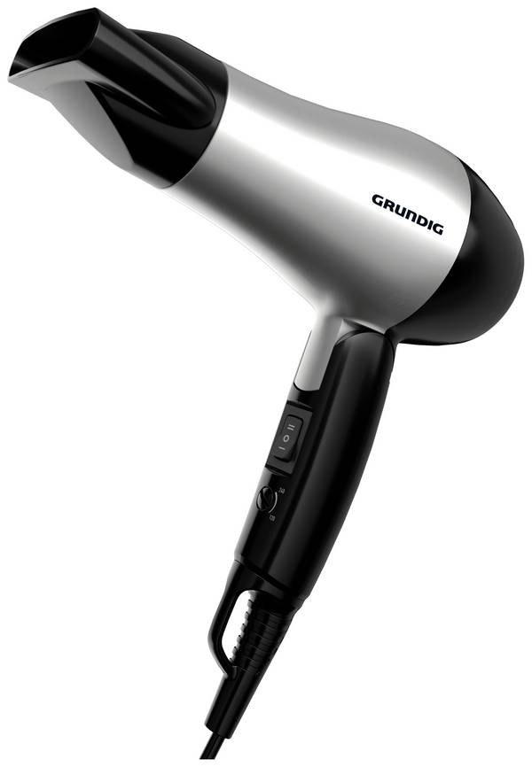 Grundig Reisehaartrockner Grundig HD 2200, 1.200 W, silber/schwarz