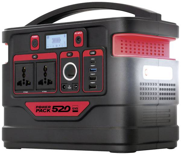 GYS POWER PACK 520 Powerstation 20 Ah LiPo Schwarz/Rot mit Laderegler