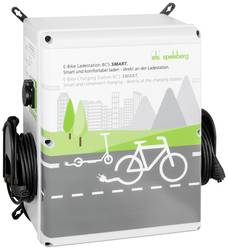E-Bike Ladestation mit Kabelsystem für weit verbreitete E-Bike-Akkus von Bosch