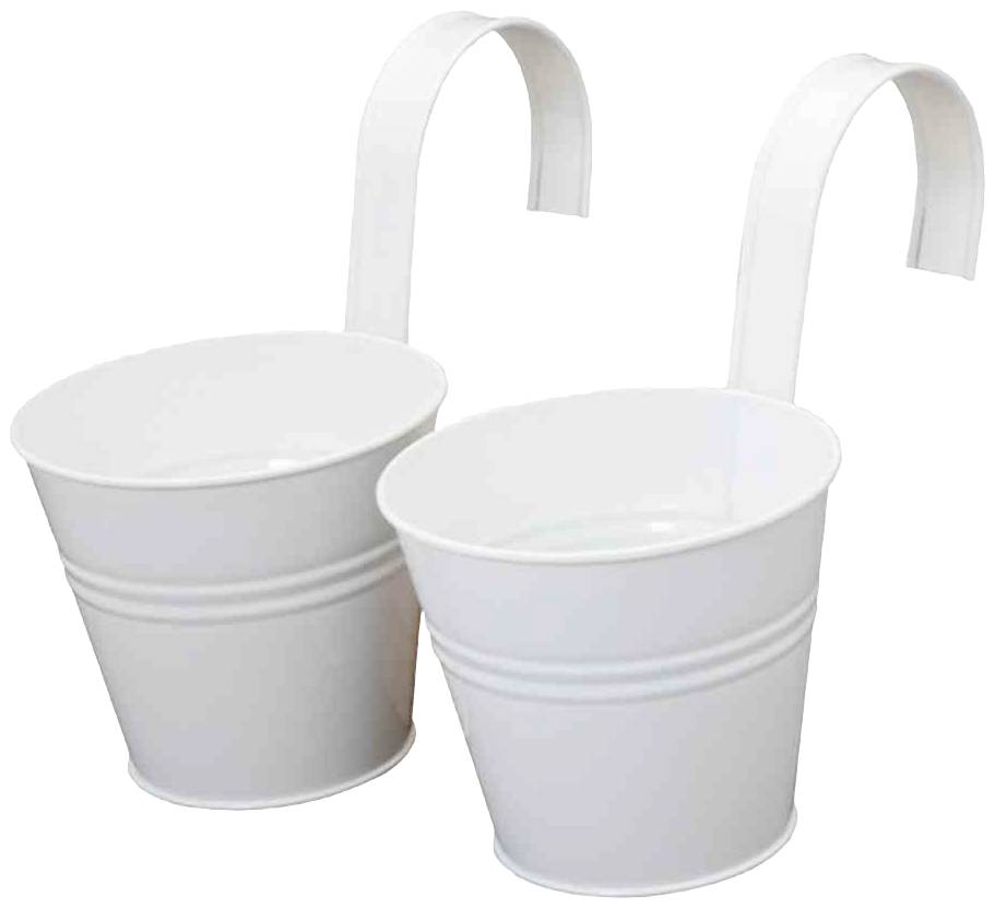 Siena Garden 722612 722612 Pflanzgefäß Stahl Weiß