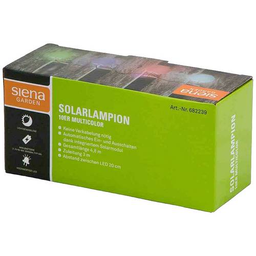 Thumbnail - Siena Garden 682239 682239 Solar-Dekoleuchte Kugel LED Weiß, Grün