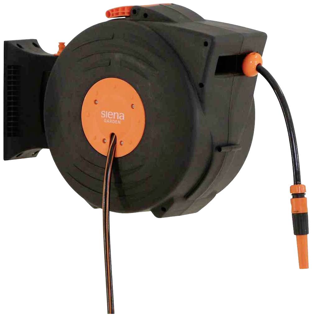 Siena Garden L67376 WHB2200 13 mm 20 m 1/2 Zoll 1 St. Schwarz, Orange Gartenschlauchtrommel