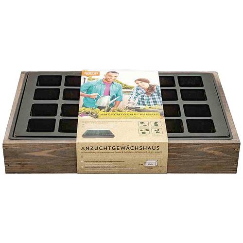 Siena Garden 11121 Anzuchtvollholzkiste mit 24er Topfplatte; 35x24x6 cm 1 Set
