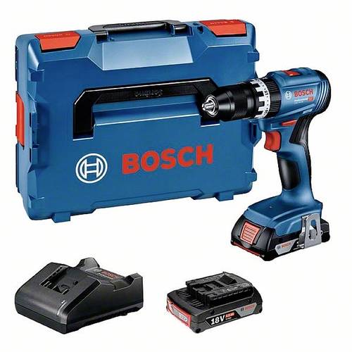 Bosch Professional GSB 18V-45 06019K3303 Akku-Bohrschrauber 18 V 2.0 Ah Li-Ion inkl. 2. Akku, inkl. Ladegerät, inkl. Kof...