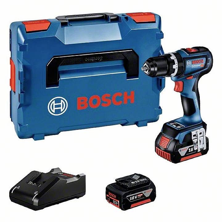 Bosch Professional GSB 18V-90 C -Slagborrmaskin batteri inkl. 2x batterier, inkl. laddare, inkl. väska