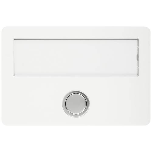 Grothe 55642 Klingel mit Namensschild Weiß