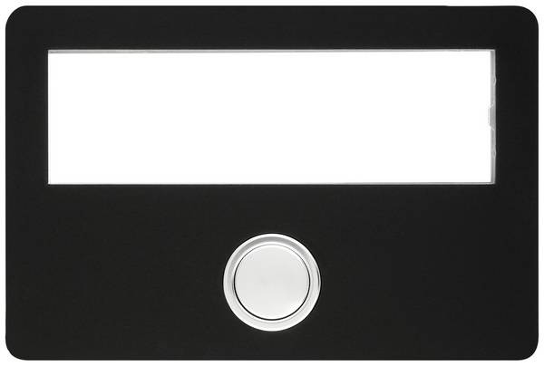 Grothe 55643 Klingel mit Namensschild  Schwarz