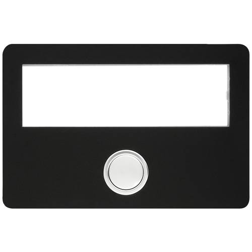 Grothe 55643 Klingel mit Namensschild Schwarz