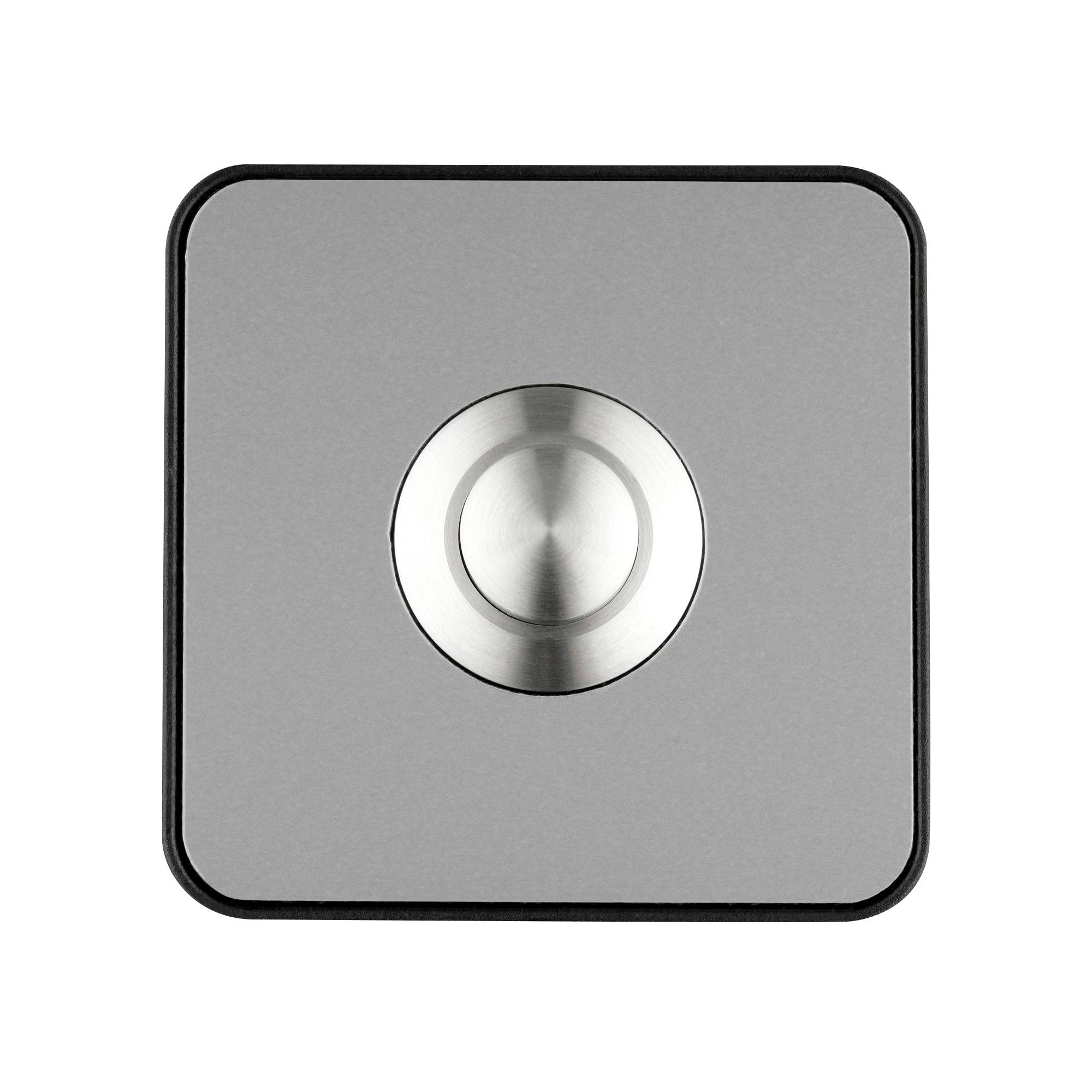 Grothe 64181 Klingel Edelstahl-Optik, Schwarz