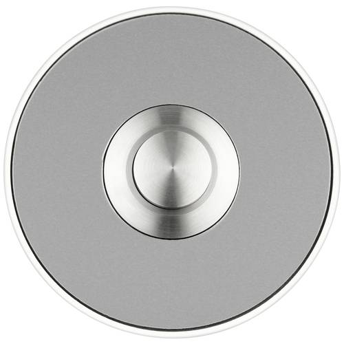 Grothe 64190 Klingel Edelstahl-Optik, Weiß