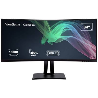 Viewsonic VP3481A LED-Monitor 86.4 cm (34 Zoll) EEK G (A - G) 3440 x 1440 Pixel UWQHD, 4K 5 ms USB-A, USB-C®, HDMI®, Dis