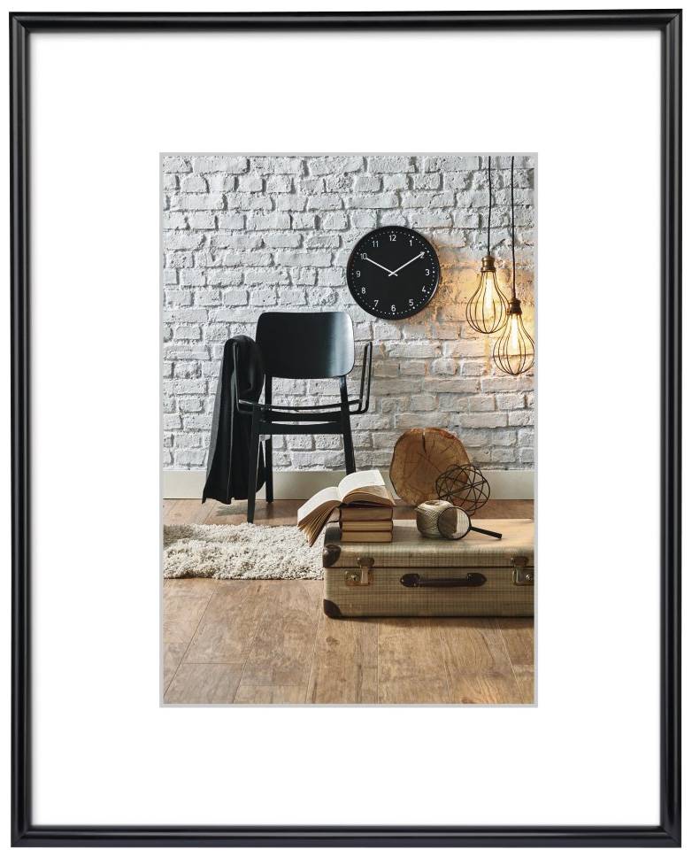 hama 00061626 Kunststoffrahmen Sevilla, Schwarz, Polystyrol, 21 x 29,7 cm, DIN A4