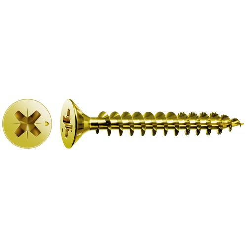Thumbnail - SPAX 1081020200165 SPAX Seko-Z Holzschraube 2 mm 16 mm Kreuzschlitz Pozidriv Stahl YELLOX 1000 St.