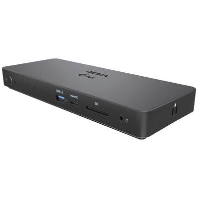 Ein schwarzes elektronisches Gerät mit USB 3.0-, microSD- und SD-Kartensteckplätzen auf der Vorderseite, geeignet für Datenspeichererweiterung und Anschluss.