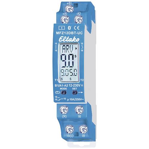 Eltako 23001003 MFZ12DBT-UC Zeitrelais 230 V/AC 1 St. Zeitbereich: 0.1 - 14400 s 1 Wechsler