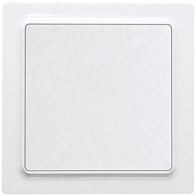 Ein weißer Lichtschalter ist an der Wand montiert. Der Schalter ist quadratisch und hat einen sauberen, modernen Look.