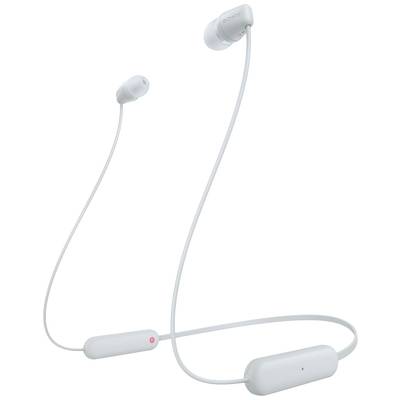 Headset Bluetooth® Ear In Headset, Nackenband, Sony Klang-Personalisierung, Lautstärkeregelung, WI-C100 Weiß kaufen S Stereo