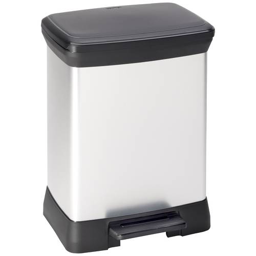 Curver DECO Bin 240638 Mülleimer 30 l (B x H x T) 390 x 510 x 290 mm Silber, Schwarz 1 St.