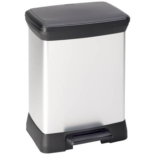 Curver DECO Bin 240642 Mülleimer 30 l (B x H x T) 390 x 510 x 290 mm Silber, Schwarz 1 St.