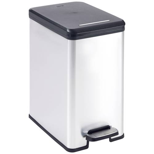 Curver DECO Bin 240639 Mülleimer 25 l (B x H x T) 250 x 450 x 420 mm Silber, Schwarz 1 St.