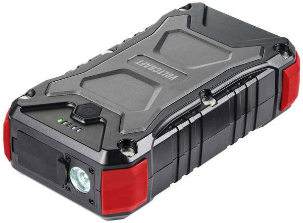 VOLTCRAFT VC PB PD65W Rugged Powerbank 30000 mAh USB PD 3.0 Li-Ion Schwarz-Rot LED Taschenlampe, Statusanzeige, Outdoor, gleichzeitiges Laden und Entladen