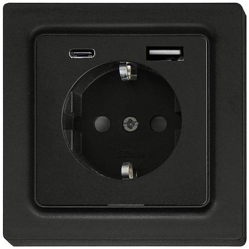 Thumbnail - DSS55E+USBA+C-am Eltako Steckdose Unterputz, Schraubbefestigung