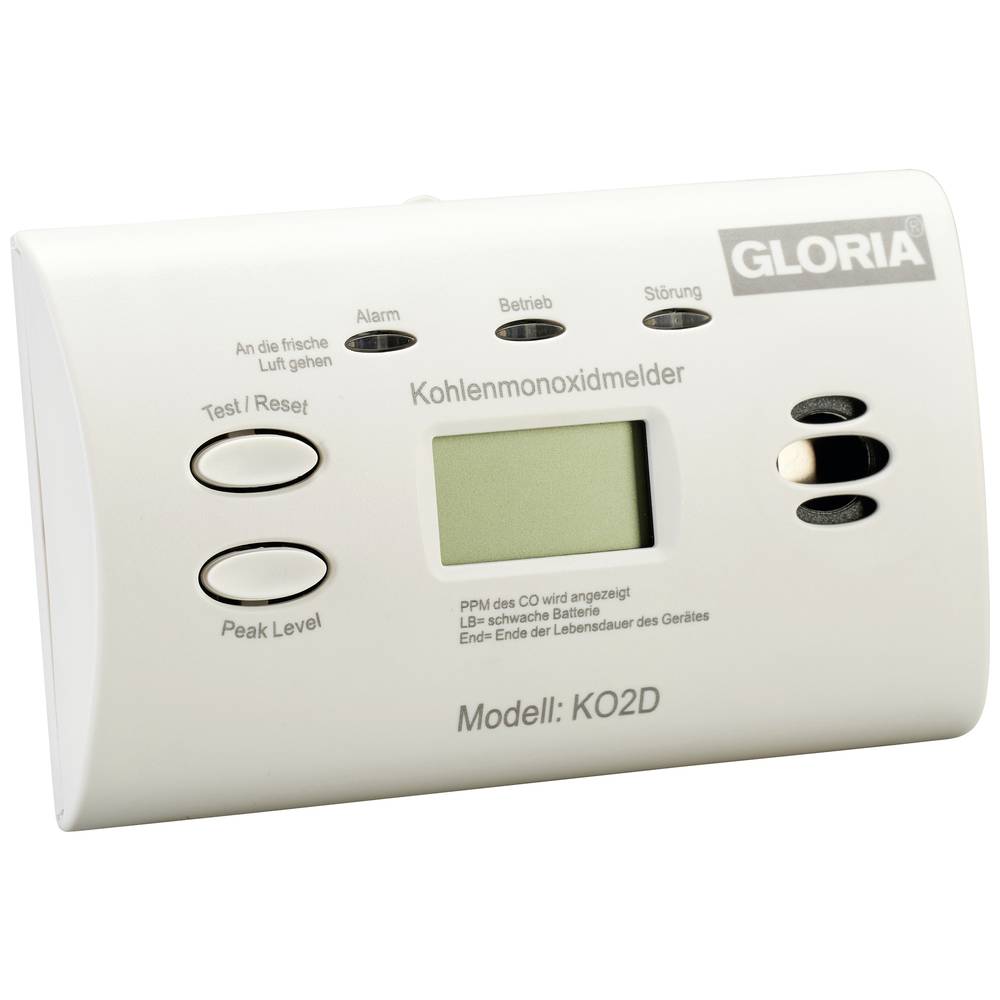 Gloria 002518.0571 Koolmonoxidemelder werkt op batterijen Detectie van Koolmonoxide