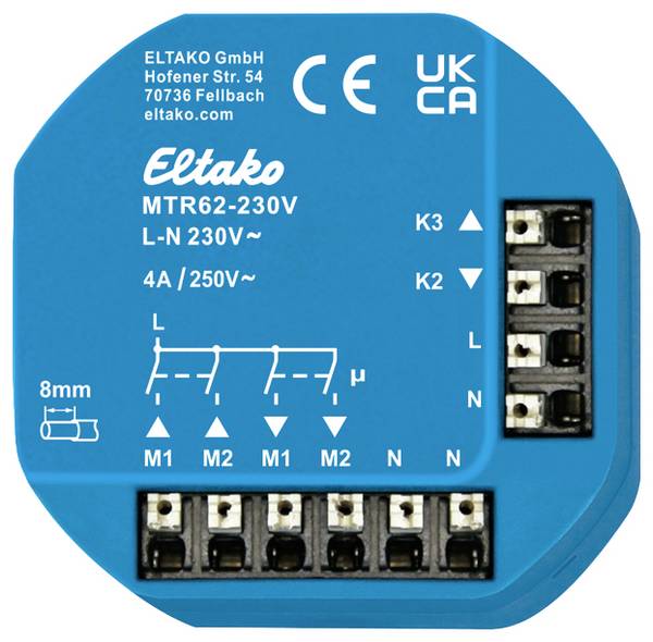 Eltako MTR62-230V Trennrelais Nennspannung: 230 V Schaltstrom (max.): 4 A 4 Schließer Piece 1 St.