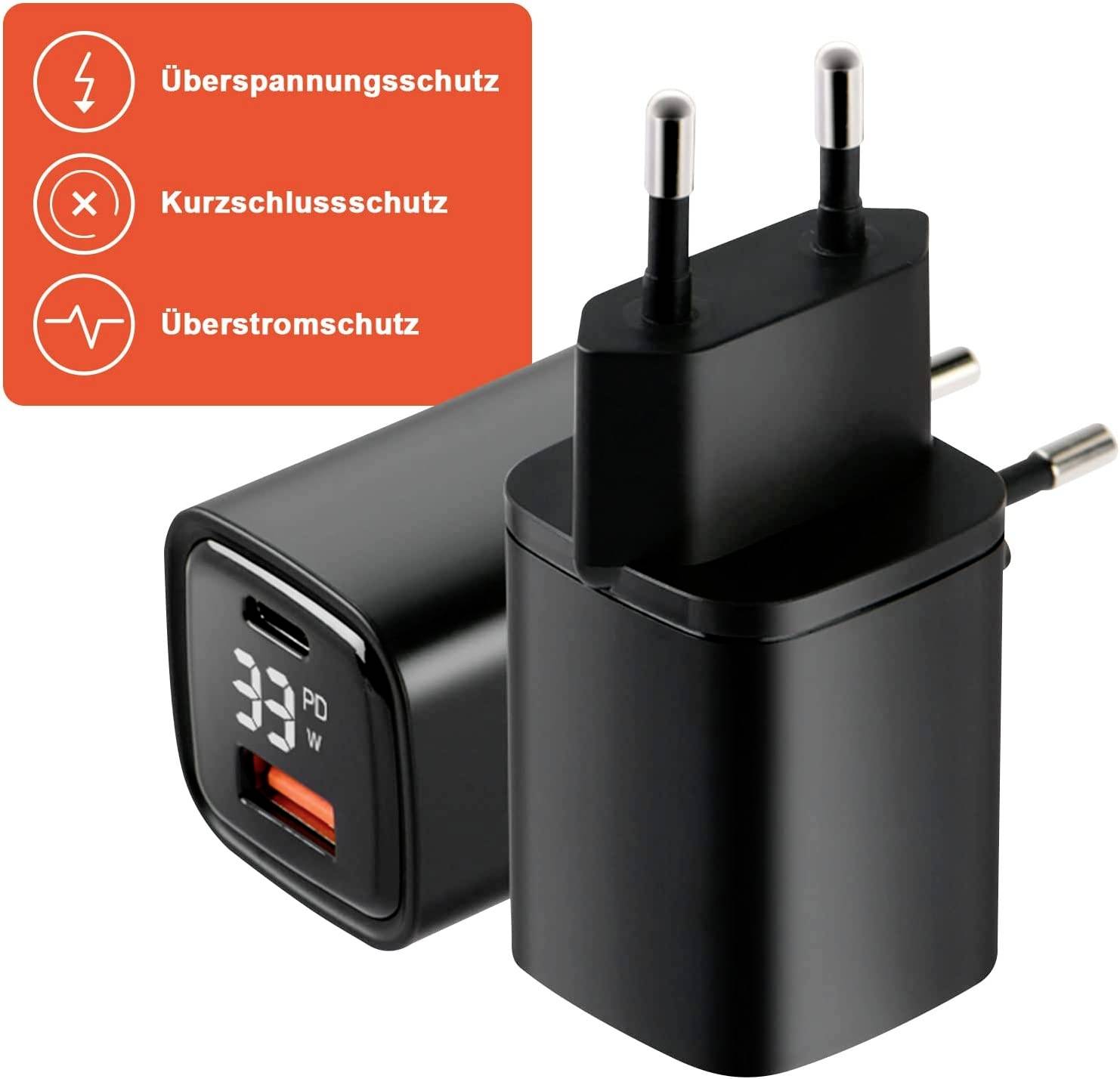 Eaxus Dual Port USB-Ladegerät 33 W Steckdose Ausgangsstrom (max 