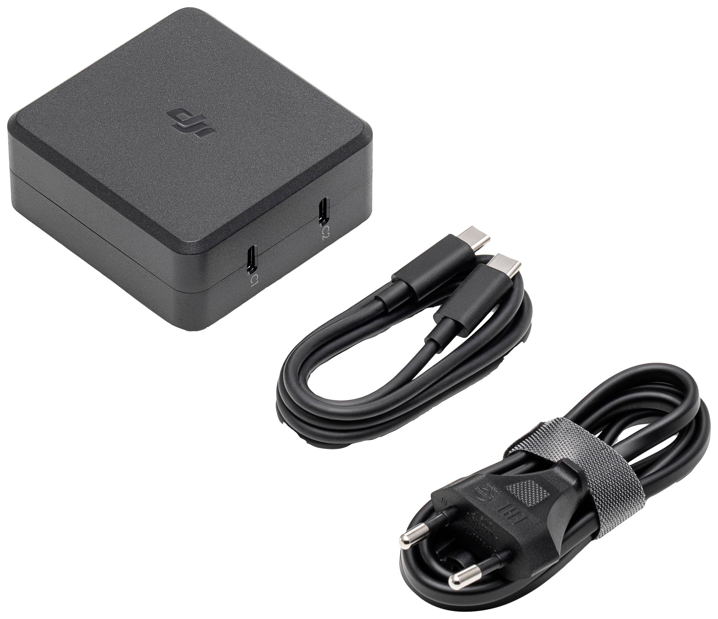 'DJI Ladegerät mit USB-C-Kabel und Netzkabel'