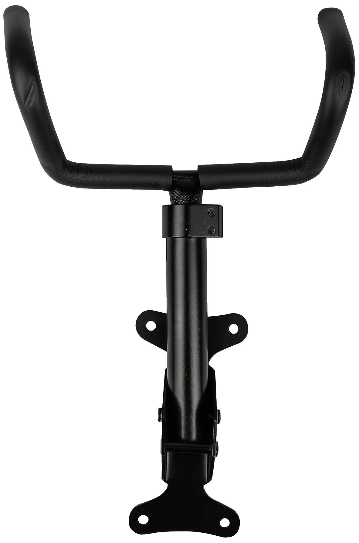 Schwarzer Lenkergriff für Outdoor-Fitnessgeräte, montierbar an Wänden oder robusten Oberflächen, zur Unterstützung von Übungen.