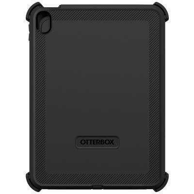 Schwarzes OtterBox-Schutzgehäuse für ein Tablet, robustes Design mit verstärkten Ecken, geeignet für Outdoor-Aktivitäten.