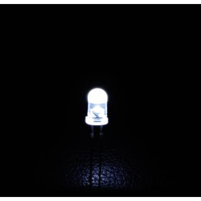 Eine leuchtende LED-Lampe in einem dunklen Hintergrund.